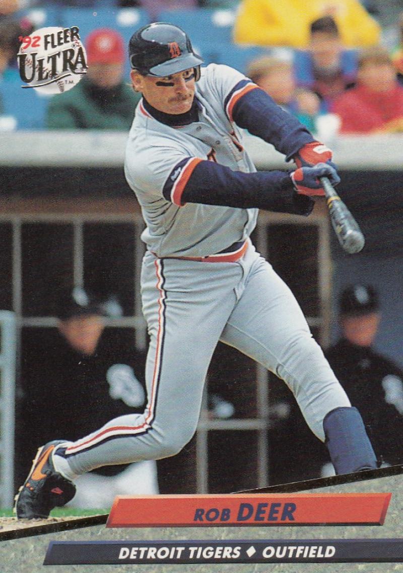 1992 Fleer Ultra Baseball #58 Rob Deer Detroit Tigers Image 1