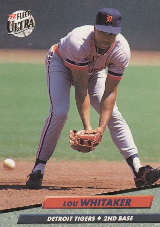 1992 Fleer Ultra Baseball #65 Lou Whitaker  Detroit Tigers  Image 1