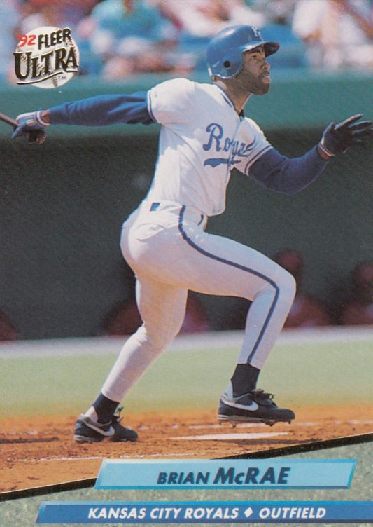 1992 Fleer Ultra Baseball #75 Brian McRae  Kansas City Royals  Image 1