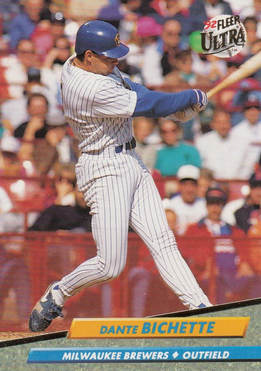 1992 Fleer Ultra Baseball #79 Dante Bichette  Milwaukee Brewers  Image 1