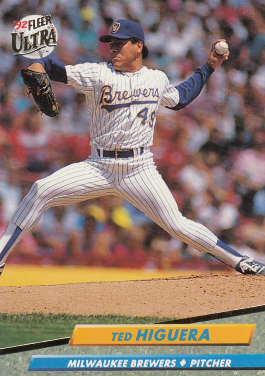 1992 Fleer Ultra Baseball #80 Teddy Higuera  Milwaukee Brewers  Image 1