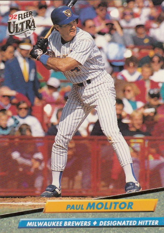 1992 Fleer Ultra Baseball #81 Paul Molitor  Milwaukee Brewers  Image 1
