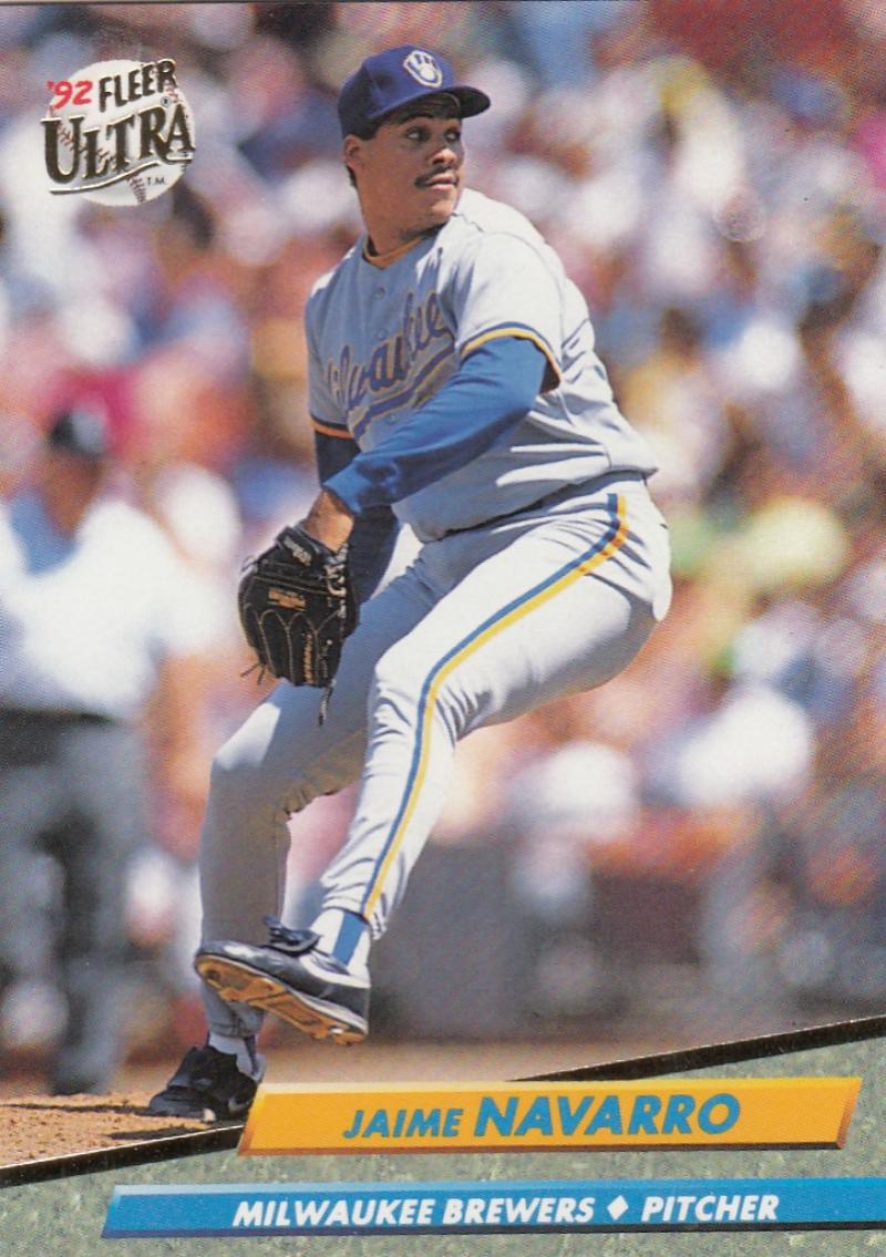 1992 Fleer Ultra Baseball #82 Jaime Navarro Milwaukee Brewers Image 1