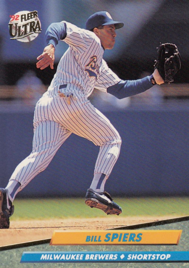 1992 Fleer Ultra Baseball #84 Bill Spiers Milwaukee Brewers Image 1