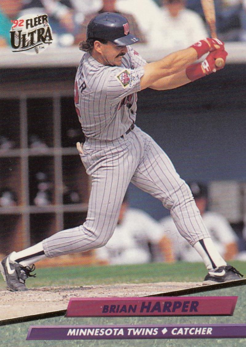 1992 Fleer Ultra Baseball #91 Brian Harper Minnesota Twins Image 1