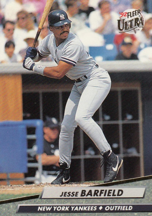 1992 Fleer Ultra Baseball #99 Jesse Barfield  New York Yankees  Image 1