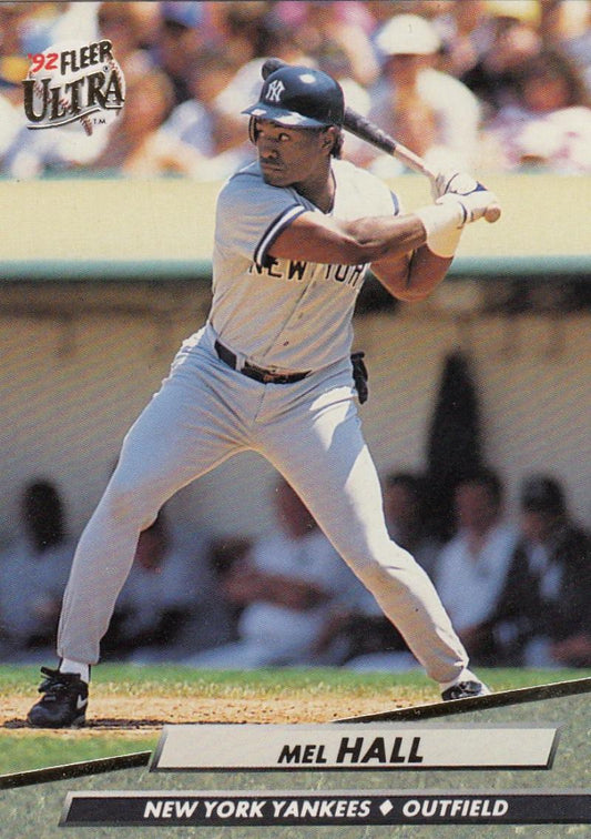 1992 Fleer Ultra Baseball #101 Mel Hall  New York Yankees  Image 1