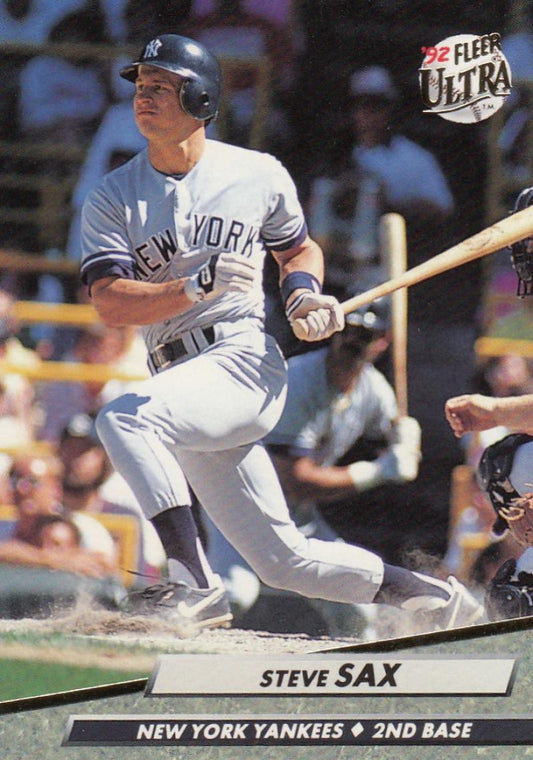 1992 Fleer Ultra Baseball #108 Steve Sax  New York Yankees  Image 1