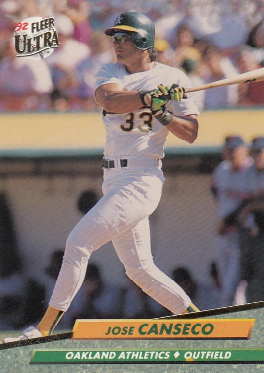 1992 Fleer Ultra Baseball #110 Jose Canseco  Oakland Athletics  Image 1