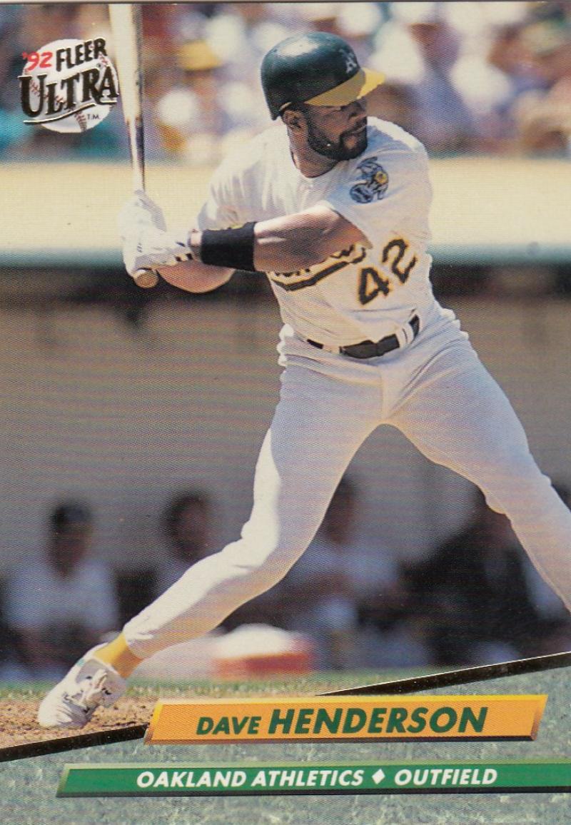 1992 Fleer Ultra Baseball #113 Dave Henderson Oakland Athletics Image 1