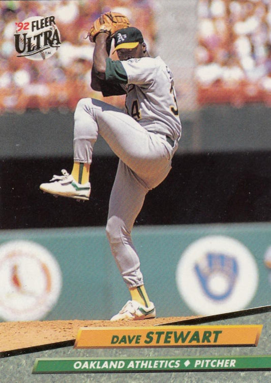 1992 Fleer Ultra Baseball #117 Dave Stewart  Oakland Athletics  Image 1