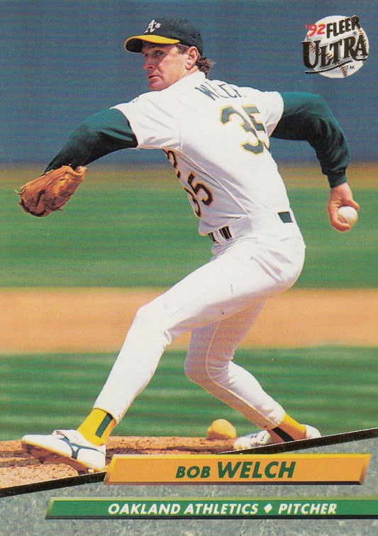1992 Fleer Ultra Baseball #119 Bob Welch  Oakland Athletics  Image 1