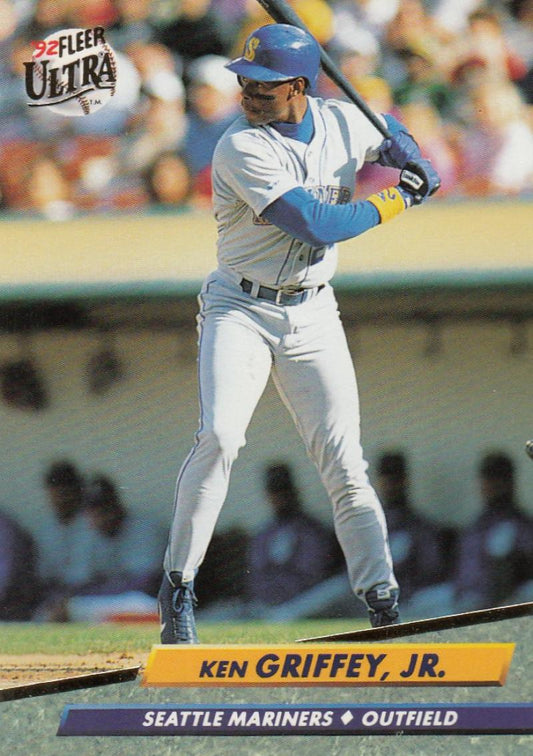 1992 Fleer Ultra Baseball #123 Ken Griffey Jr.  Seattle Mariners  Image 1