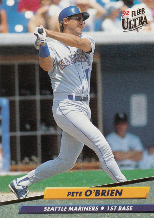 1992 Fleer Ultra Baseball #128 Pete O'Brien  Seattle Mariners  Image 1