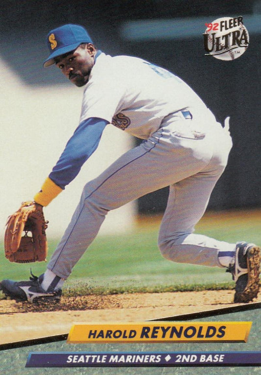 1992 Fleer Ultra Baseball #129 Harold Reynolds  Seattle Mariners  Image 1