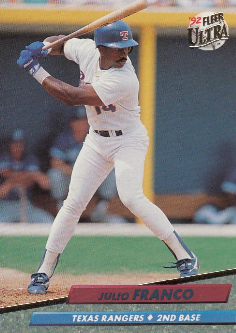 1992 Fleer Ultra Baseball #131 Julio Franco Texas Rangers Image 1