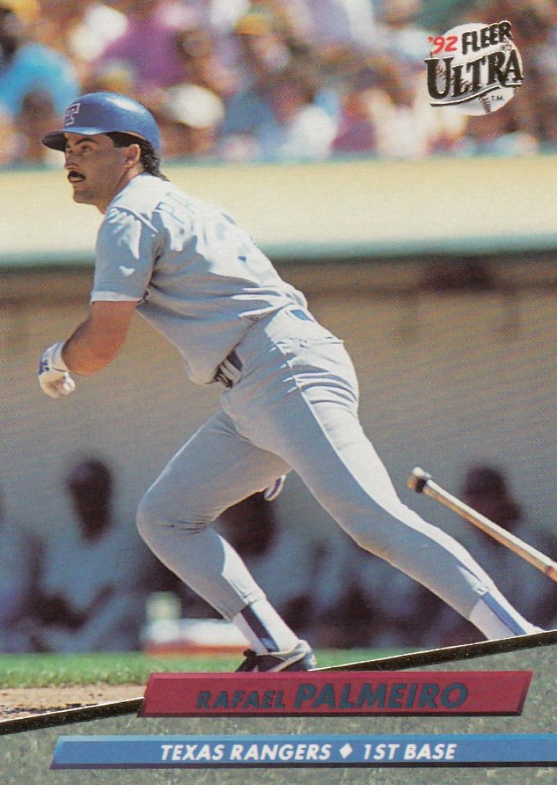 1992 Fleer Ultra Baseball #136 Rafael Palmeiro Texas Rangers Image 1