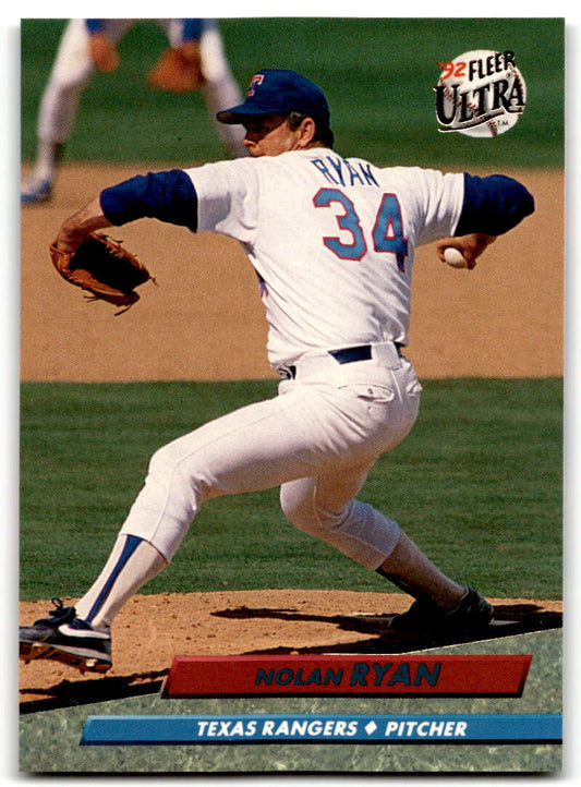 1992 Fleer Ultra Baseball #141 Nolan Ryan  Texas Rangers  Image 1
