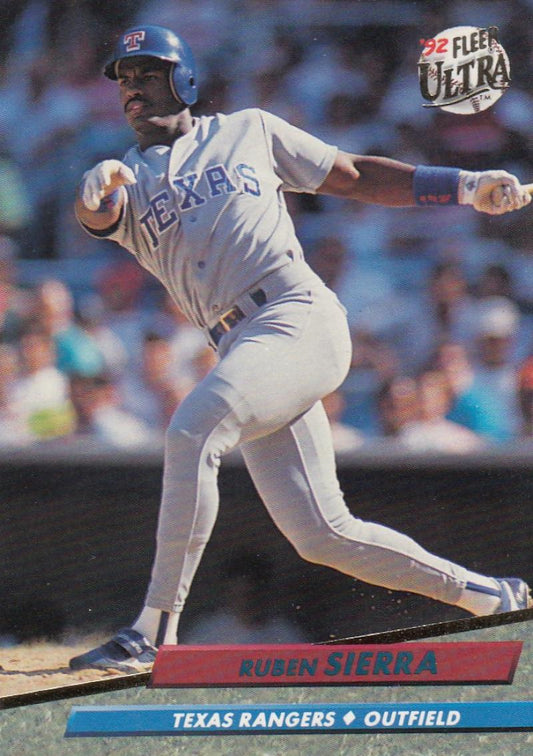 1992 Fleer Ultra Baseball #142 Ruben Sierra  Texas Rangers  Image 1