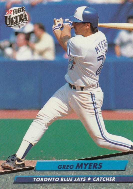 1992 Fleer Ultra Baseball #150 Greg Myers  Toronto Blue Jays  Image 1