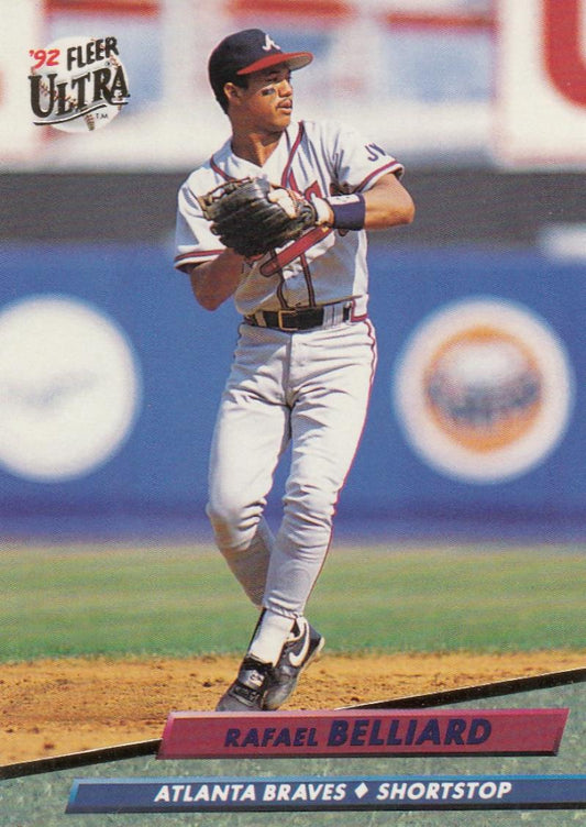 1992 Fleer Ultra Baseball #158 Rafael Belliard  Atlanta Braves  Image 1
