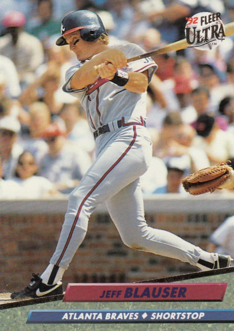 1992 Fleer Ultra Baseball #159 Jeff Blauser Atlanta Braves Image 1
