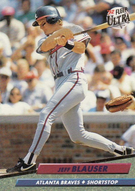 1992 Fleer Ultra Baseball #159 Jeff Blauser  Atlanta Braves  Image 1