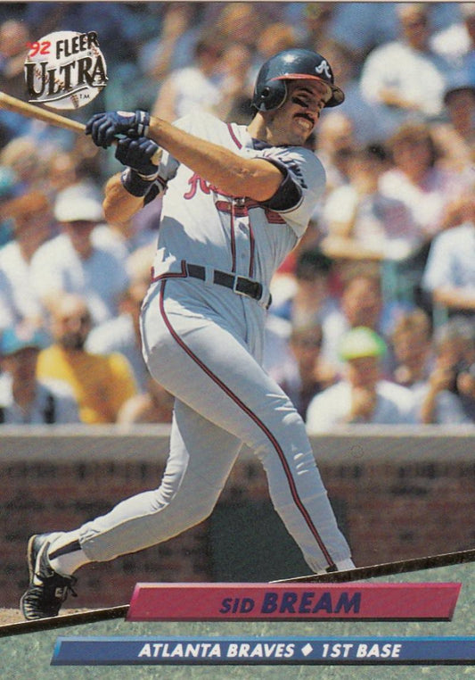 1992 Fleer Ultra Baseball #160 Sid Bream  Atlanta Braves  Image 1