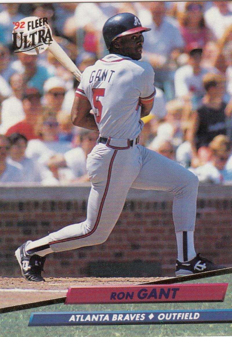1992 Fleer Ultra Baseball #161 Ron Gant Atlanta Braves Image 1
