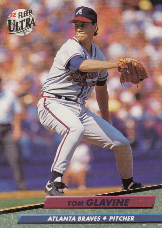 1992 Fleer Ultra Baseball #162 Tom Glavine  Atlanta Braves  Image 1