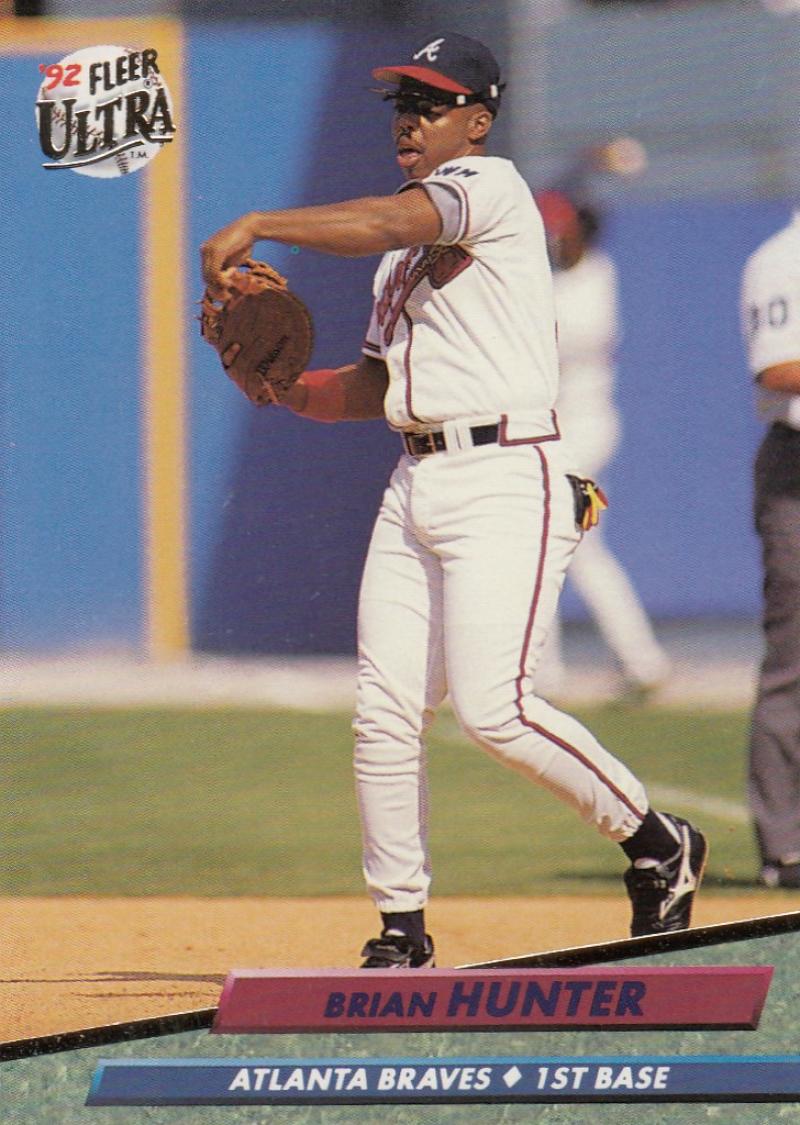 1992 Fleer Ultra Baseball #163 Brian Hunter Atlanta Braves Image 1