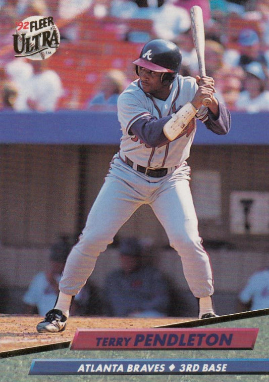 1992 Fleer Ultra Baseball #167 Terry Pendleton  Atlanta Braves  Image 1