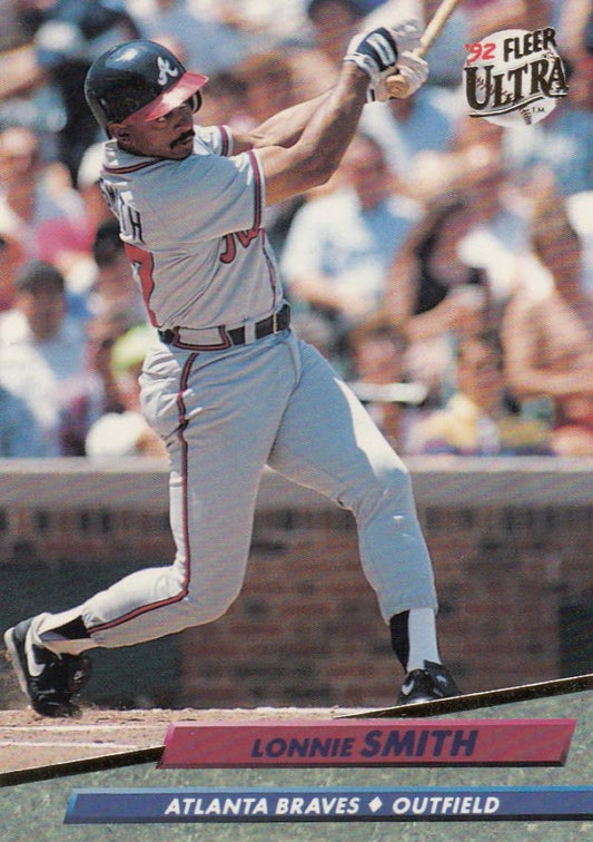 1992 Fleer Ultra Baseball #168 Lonnie Smith  Atlanta Braves  Image 1