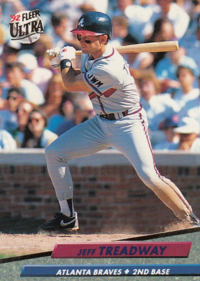 1992 Fleer Ultra Baseball #171 Jeff Treadway Atlanta Braves Image 1