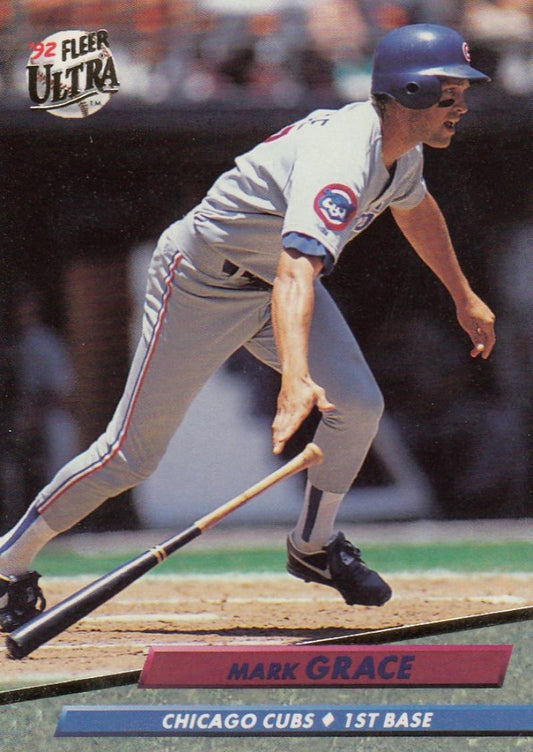 1992 Fleer Ultra Baseball #175 Mark Grace  Chicago Cubs  Image 1