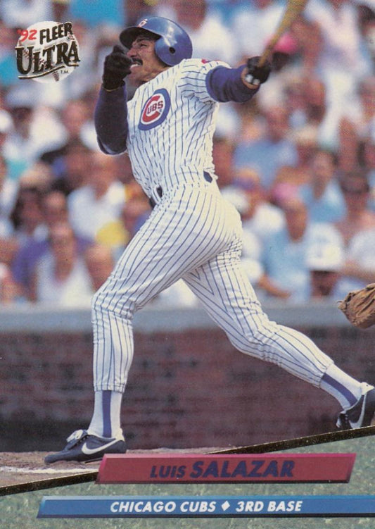 1992 Fleer Ultra Baseball #179 Luis Salazar  Chicago Cubs  Image 1