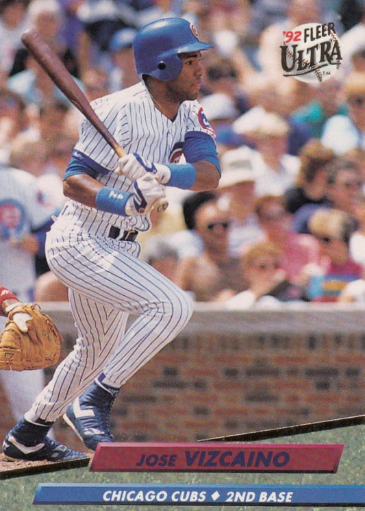 1992 Fleer Ultra Baseball #182 Jose Vizcaino  Chicago Cubs  Image 1