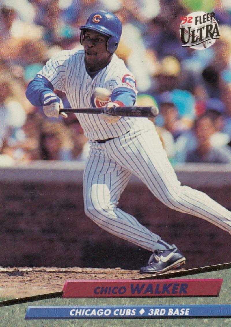 1992 Fleer Ultra Baseball #183 Chico Walker Chicago Cubs Image 1