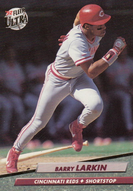 1992 Fleer Ultra Baseball #191 Barry Larkin  Cincinnati Reds  Image 1