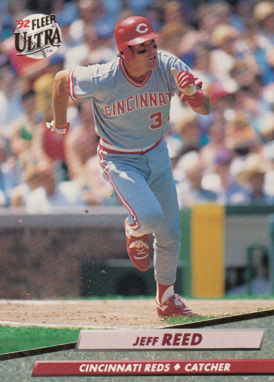 1992 Fleer Ultra Baseball #195 Jeff Reed  Cincinnati Reds  Image 1