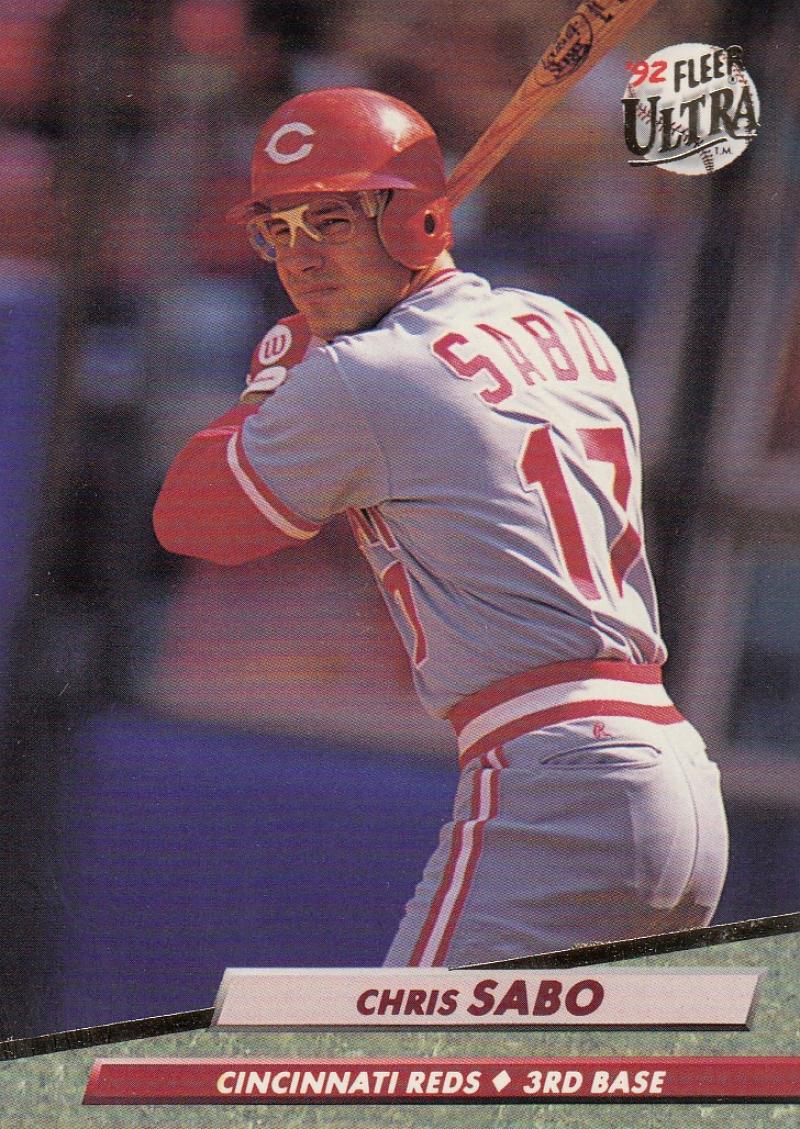 1992 Fleer Ultra Baseball #197 Chris Sabo Cincinnati Reds Image 1