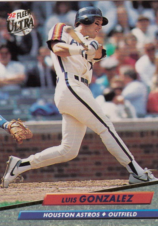 1992 Fleer Ultra Baseball #203 Luis Gonzalez  Houston Astros  Image 1