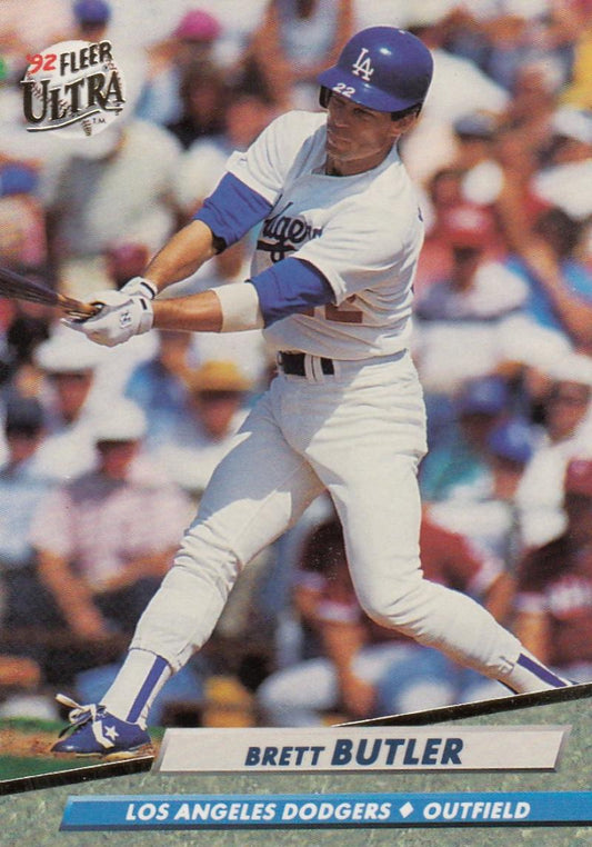 1992 Fleer Ultra Baseball #209 Brett Butler  Los Angeles Dodgers  Image 1