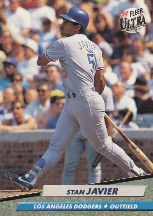 1992 Fleer Ultra Baseball #212 Stan Javier  Los Angeles Dodgers  Image 1