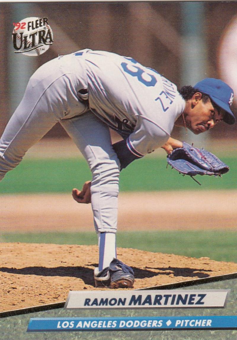 1992 Fleer Ultra Baseball #213 Ramon Martinez Los Angeles Dodgers Image 1