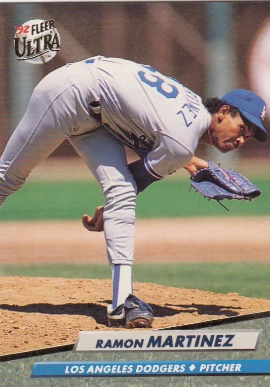 1992 Fleer Ultra Baseball #213 Ramon Martinez  Los Angeles Dodgers  Image 1