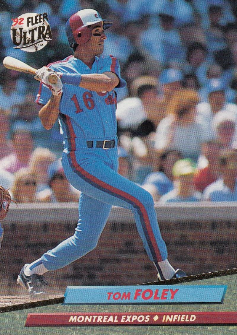 1992 Fleer Ultra Baseball #221 Tom Foley Montreal Expos Image 1
