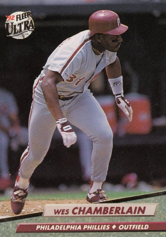 1992 Fleer Ultra Baseball #239 Wes Chamberlain  Philadelphia Phillies  Image 1