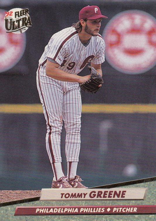 1992 Fleer Ultra Baseball #242 Tommy Greene  Philadelphia Phillies  Image 1