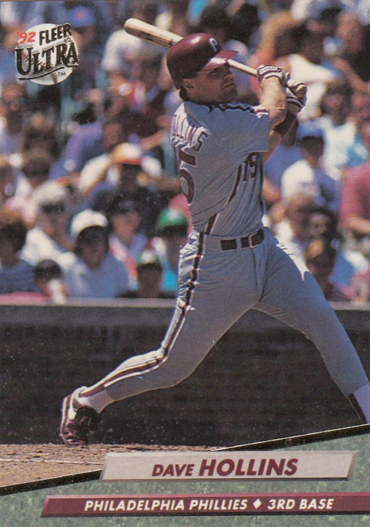1992 Fleer Ultra Baseball #244 Dave Hollins  Philadelphia Phillies  Image 1